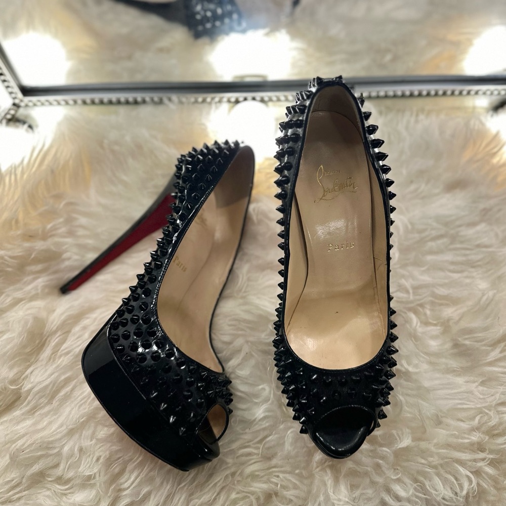 Lady Peep Black Christian Louboutin Heels